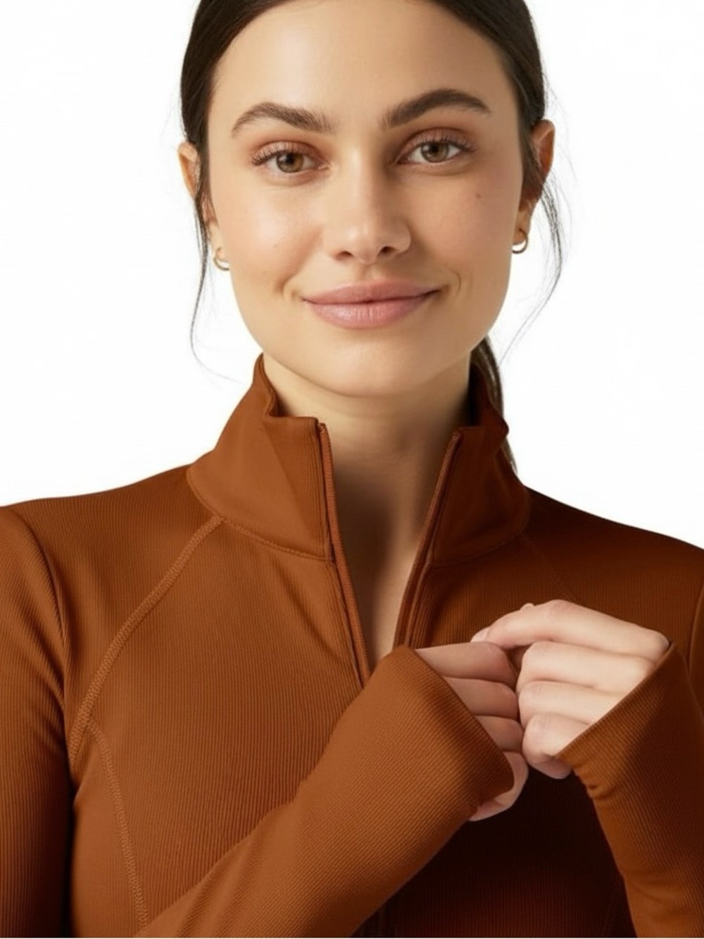 Beyond Yoga 1/4 Zip Heather Rib Take A Hike Zip Pullover